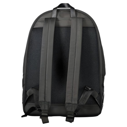 Tommy Hilfiger Black Polyester Men Backpack