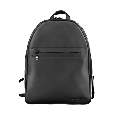Tommy Hilfiger Black Polyurethane Backpack
