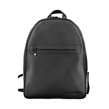 Tommy Hilfiger Black Polyurethane Backpack