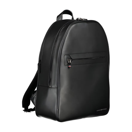 Tommy Hilfiger Black Polyurethane Backpack