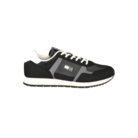 Tommy Hilfiger Black Polyurethane Sneakers