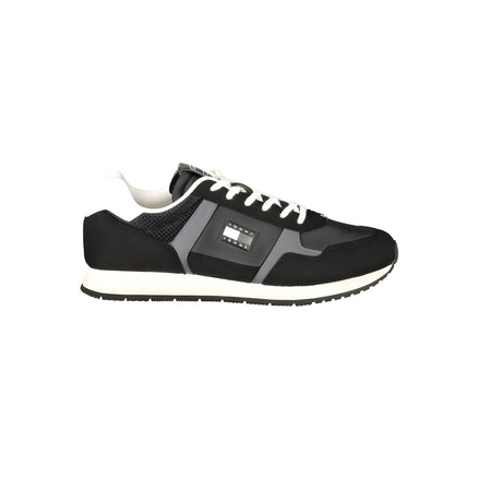Tommy Hilfiger Black Polyurethane Sneakers
