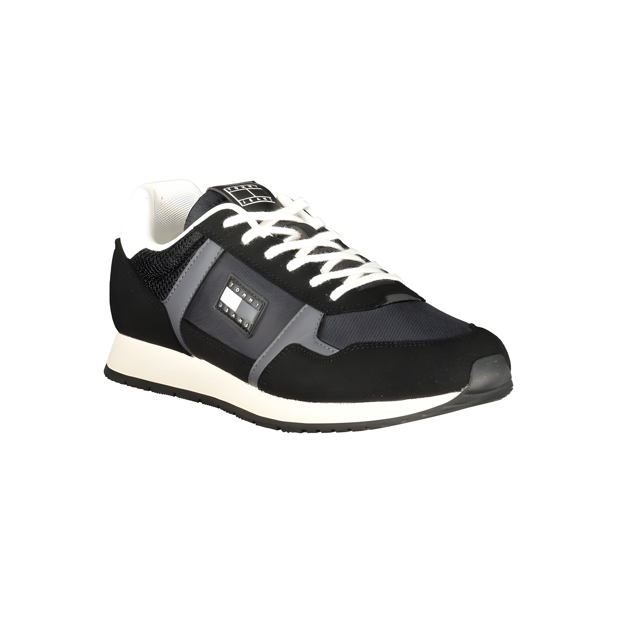 Tommy Hilfiger Black Polyurethane Sneakers