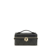 Tory Burch Black Calf Leather Beauty Case