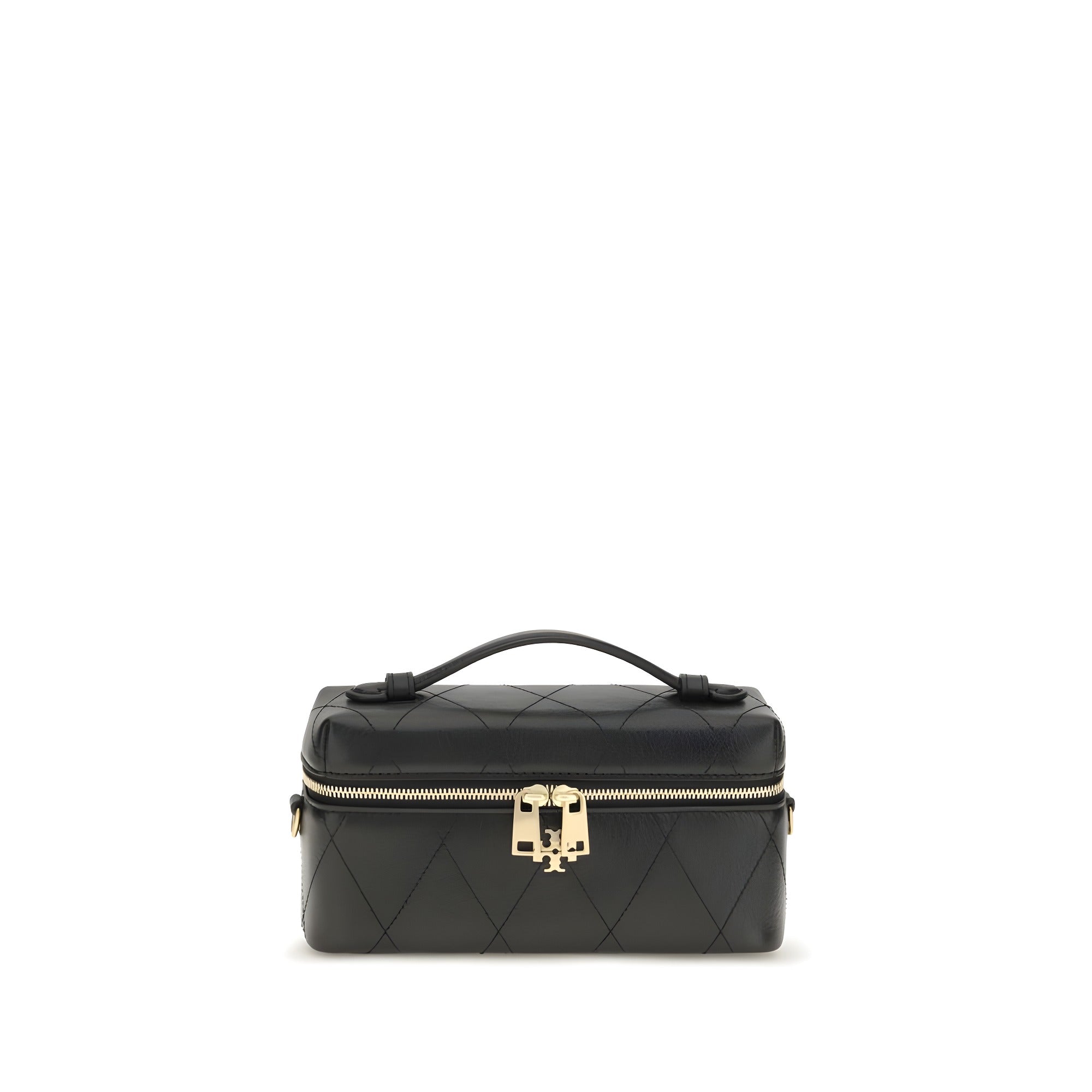Tory Burch Black Calf Leather Beauty Case
