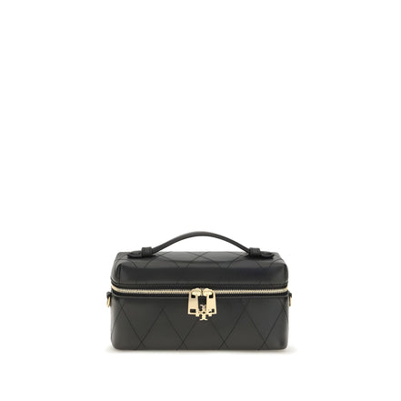 Tory Burch Black Calf Leather Beauty Case