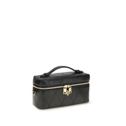Tory Burch Black Calf Leather Beauty Case