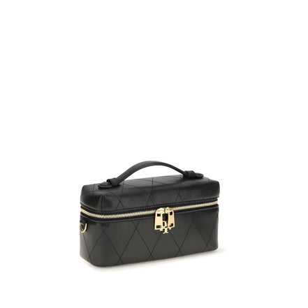 Tory Burch Black Calf Leather Beauty Case