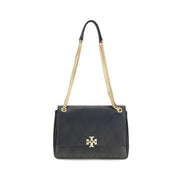 Tory Burch Black Calf Leather Shoulder Bag