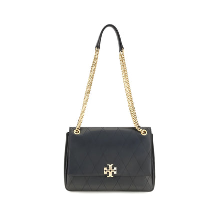 Tory Burch Black Calf Leather Shoulder Bag