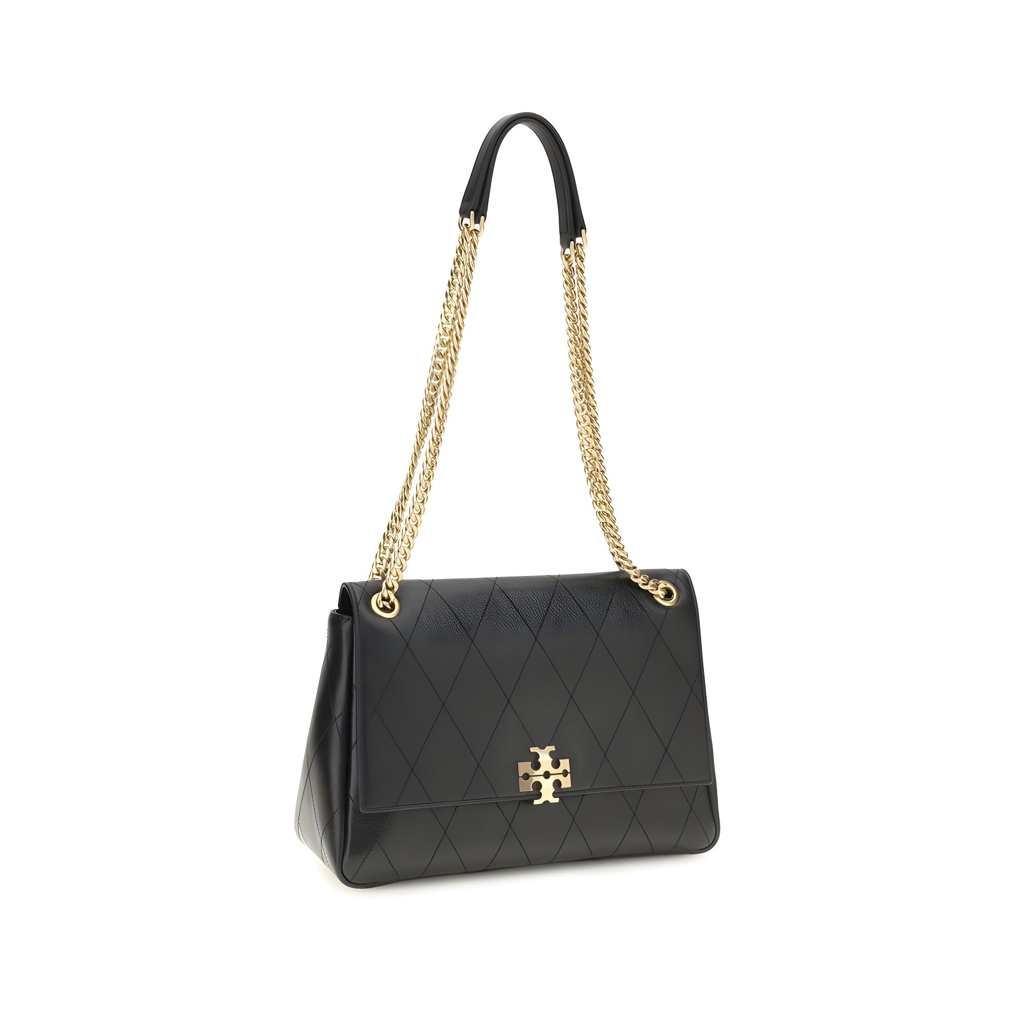 Tory Burch Black Calf Leather Shoulder Bag