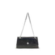 Tory Burch Black Suede Leather Shoulder Bag