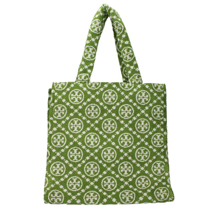 Tory Burch Green Cotton-Like Shoulder Bag