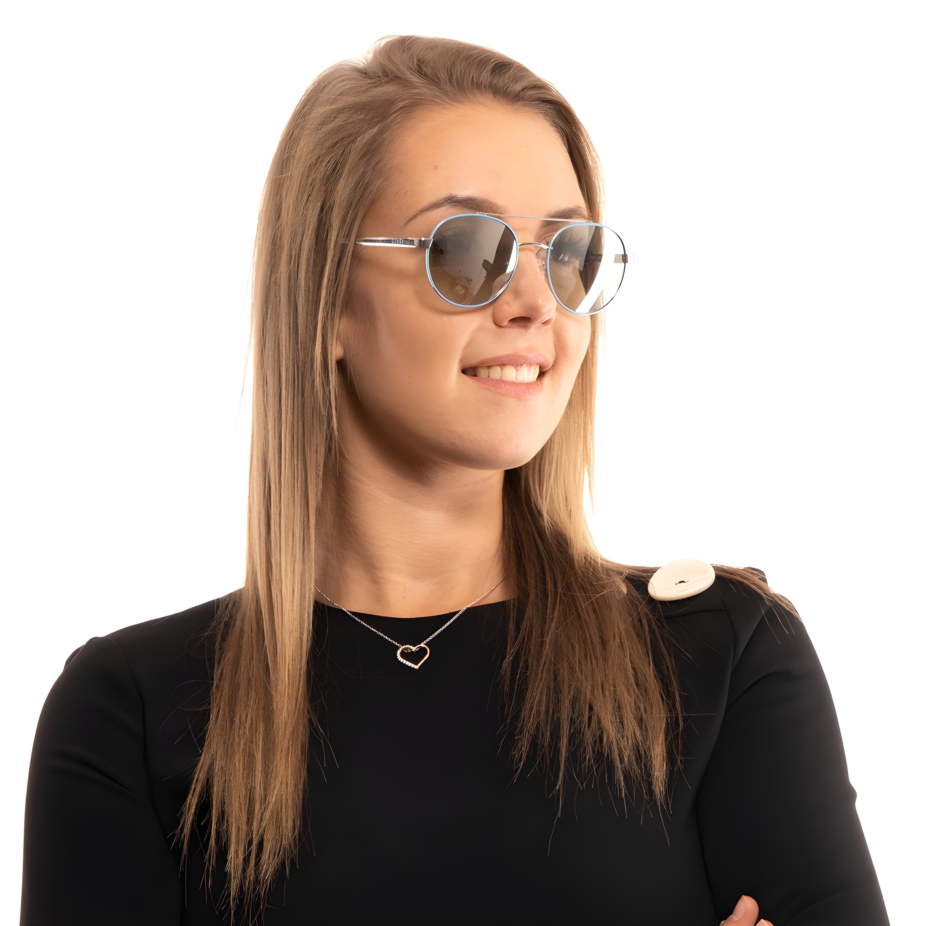 Lunettes de soleil Guess en métal turquoise