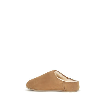 UGG Beige Leather Mules
