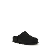 UGG Black Calf Leather Mules