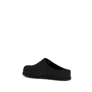 UGG Black Calf Leather Mules