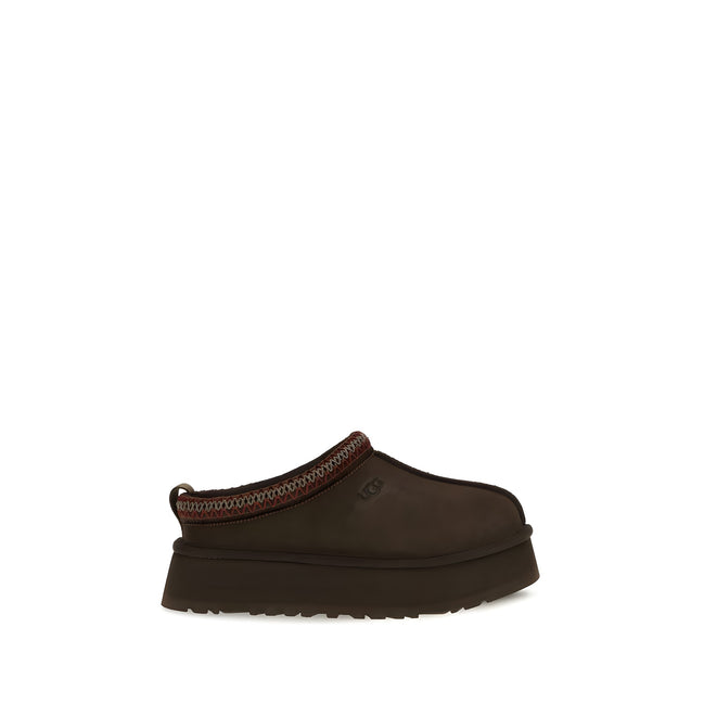 UGG Brown Suede Leather Mules