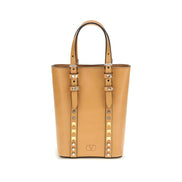 Valentino Garavani Beige Calf Leather Shoulder Bag