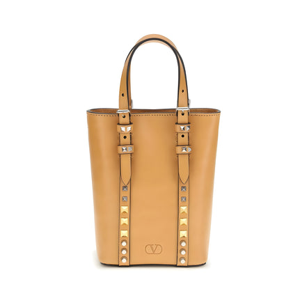Valentino Garavani Beige Calf Leather Shoulder Bag