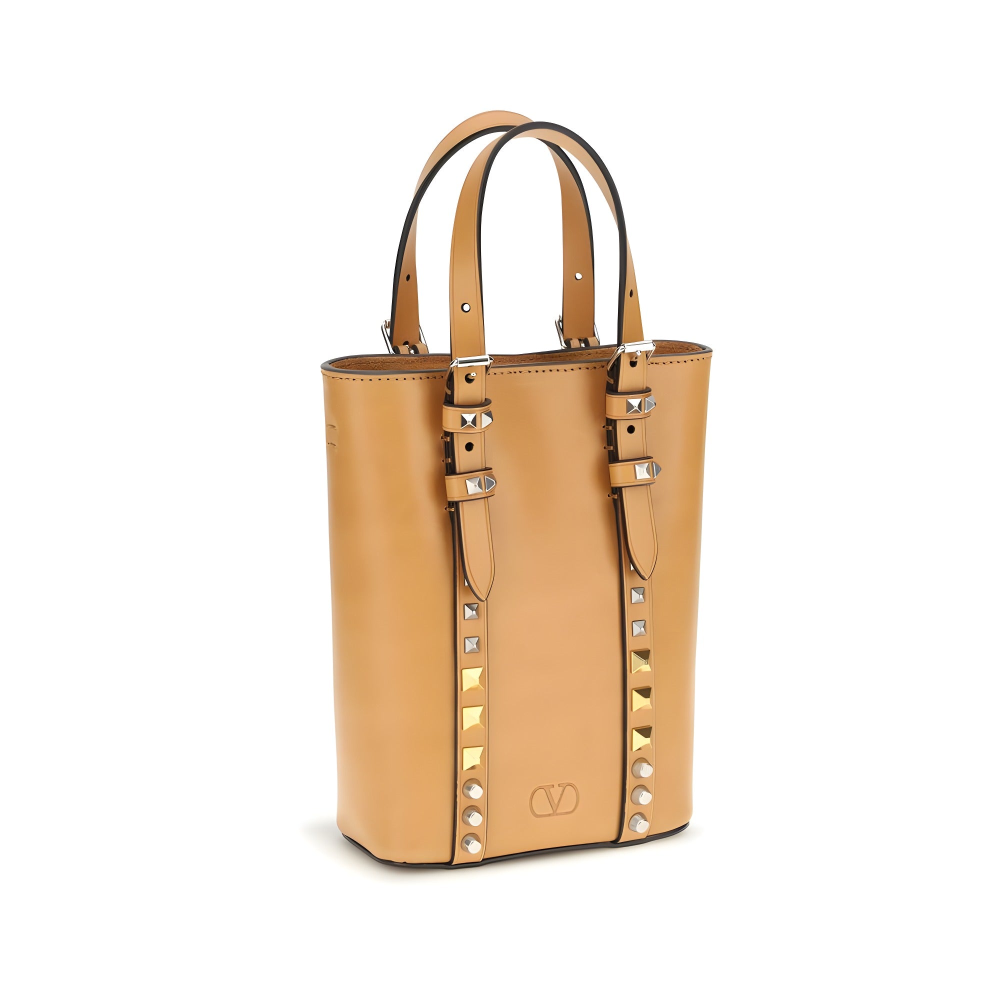 Valentino Garavani Beige Calf Leather Shoulder Bag
