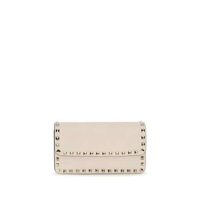 Valentino Garavani Beige Calf Leather Wallet