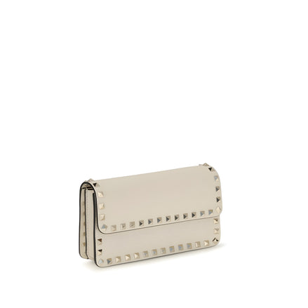 Valentino Garavani Beige Calf Leather Wallet