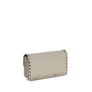 Valentino Garavani Beige Calf Leather Wallet