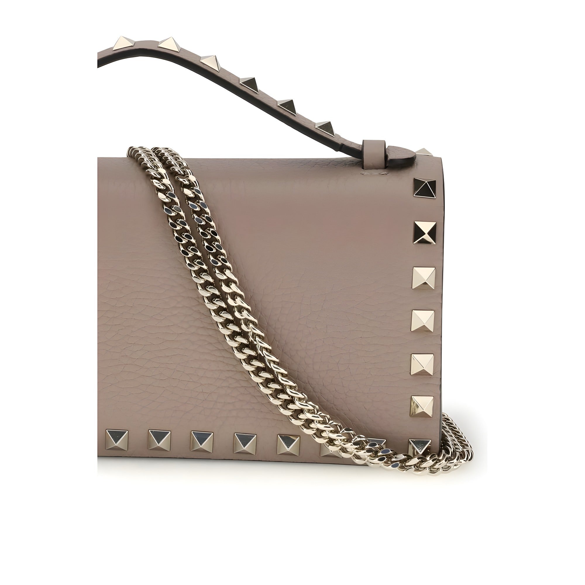 Valentino Garavani Beige Calf Leather Wallet