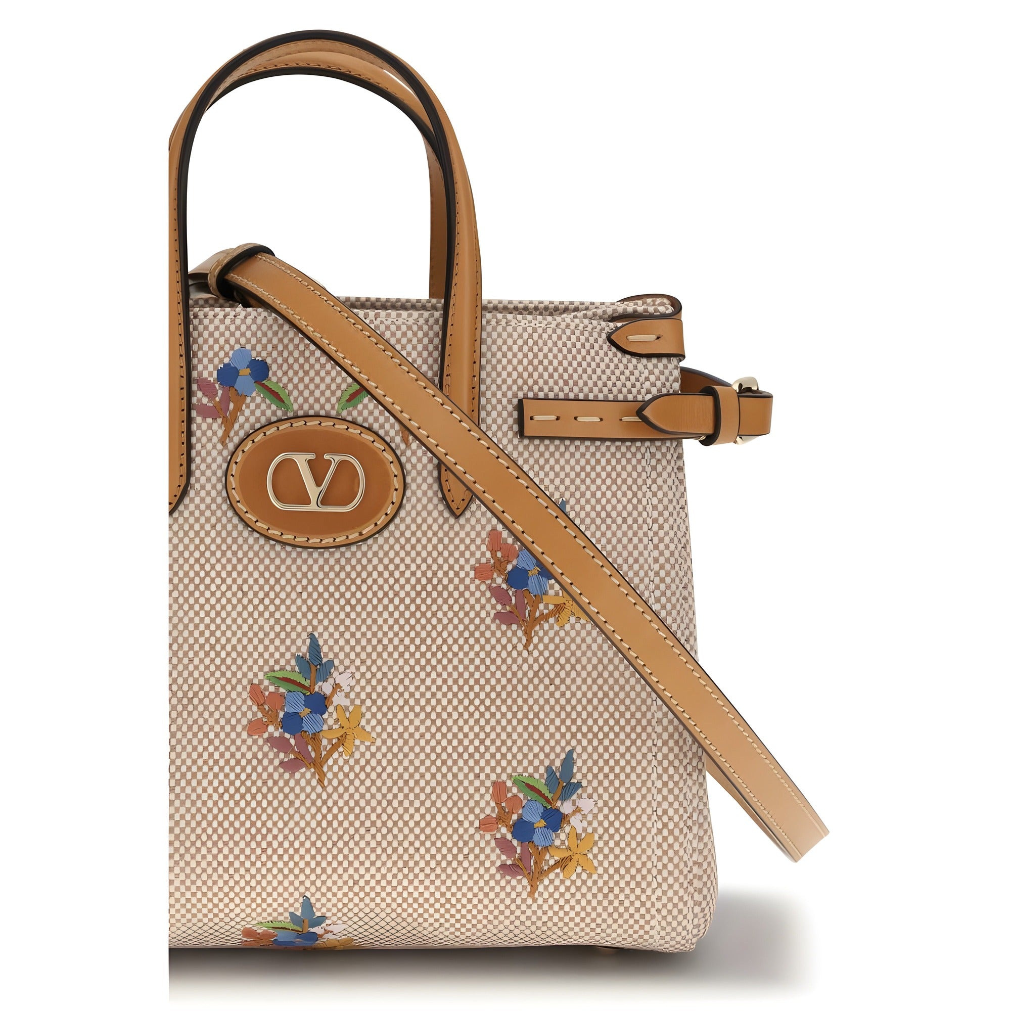 Valentino Garavani Beige Cotton Handbag
