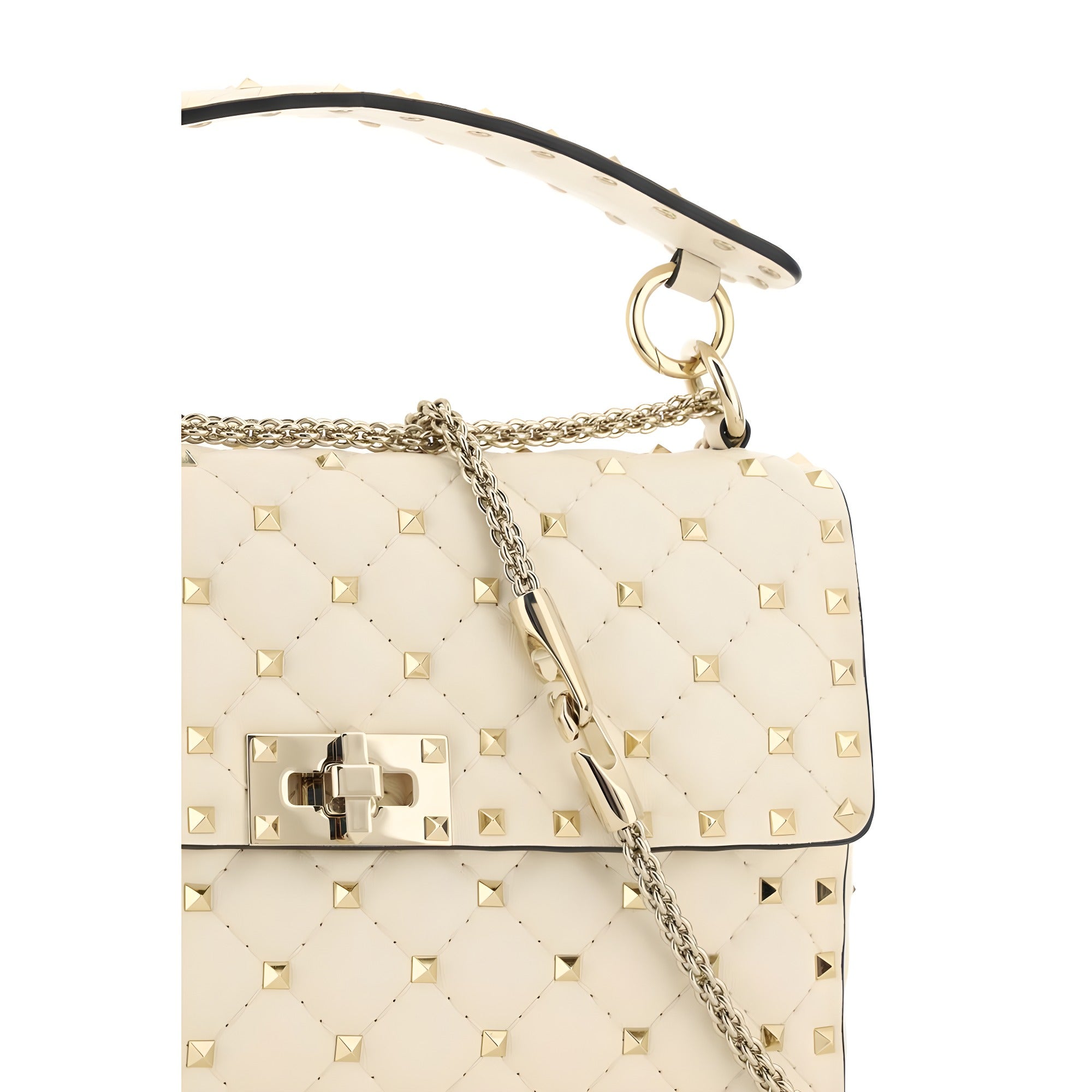 Valentino Garavani Beige Lambskin Handbag