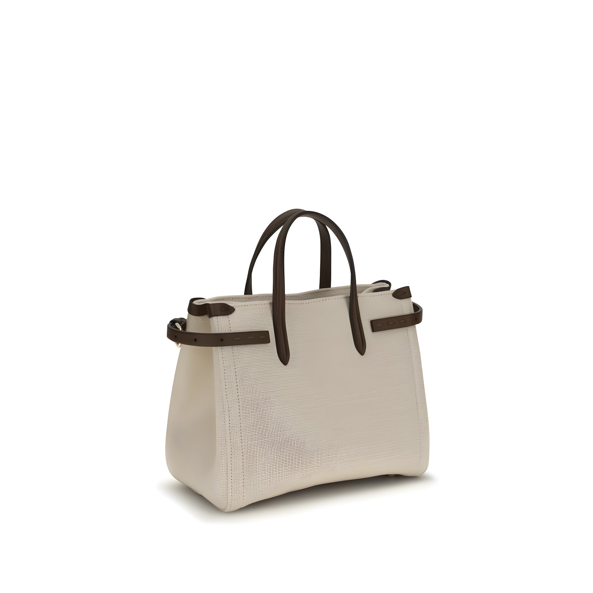 Valentino Garavani Beige Linen Shoulder Bag