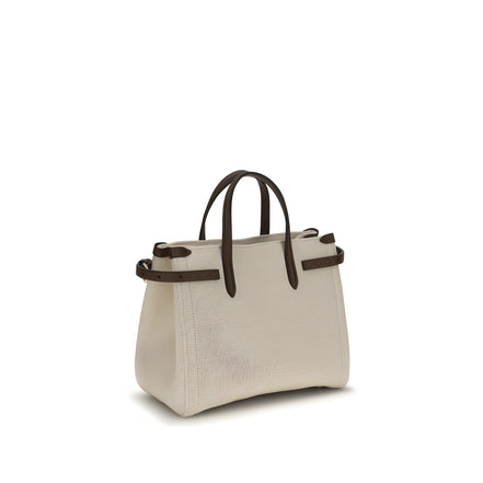 Valentino Garavani Beige Linen Shoulder Bag
