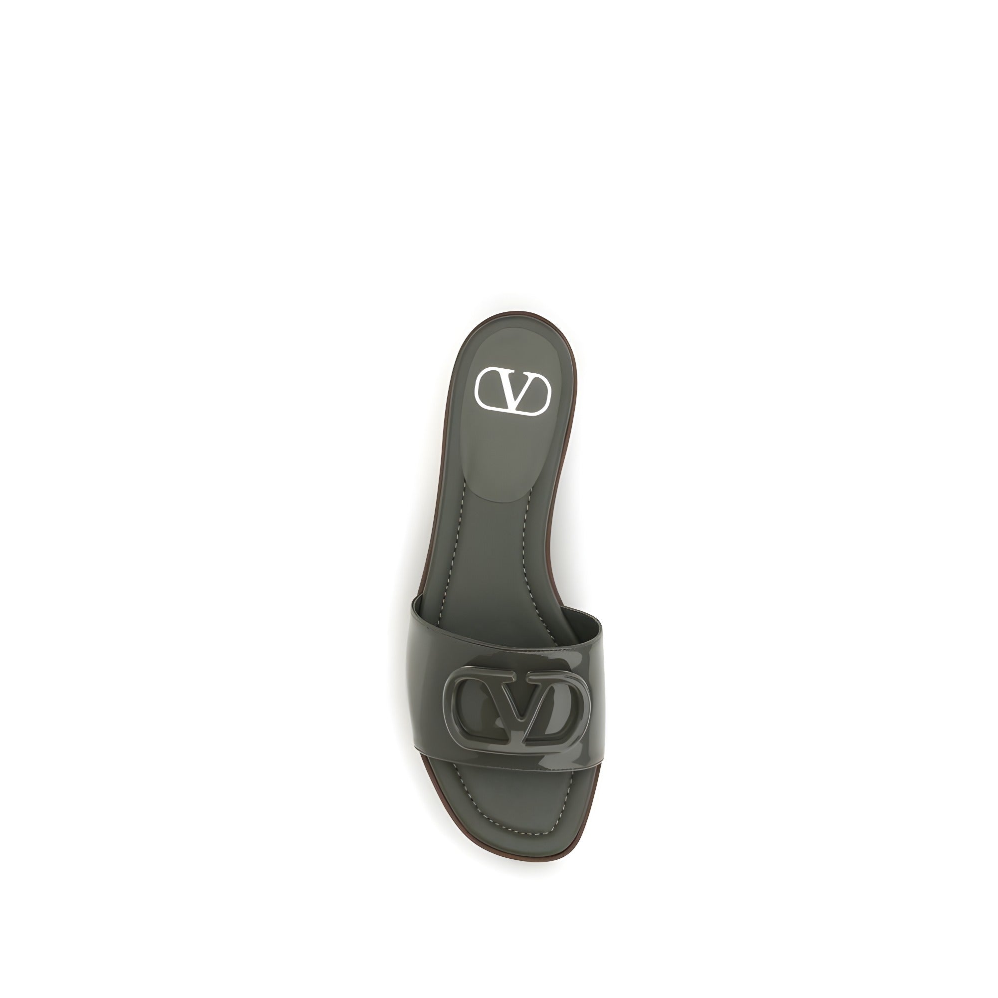 Valentino Garavani Bicolor Calf Leather Flat Sandals