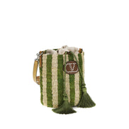 Valentino Garavani Bicolor Raffia Bucket Bag