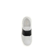 Valentino Garavani Black And White Low Top Sneakers