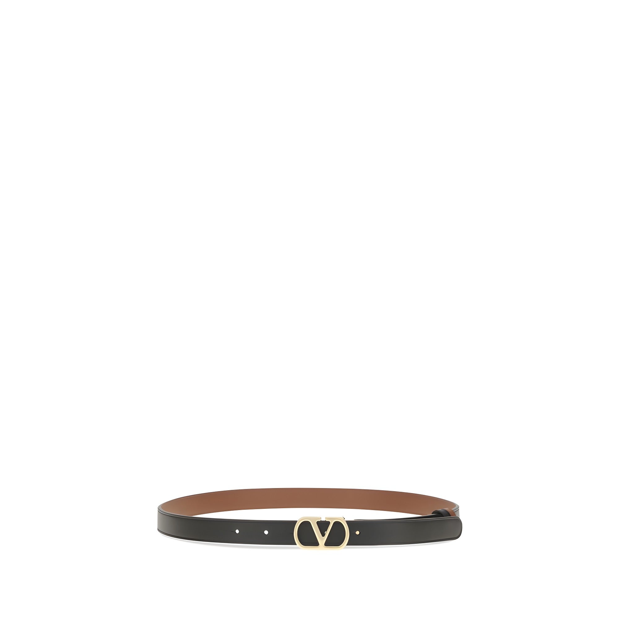 Valentino Garavani Black Calf Leather Belt