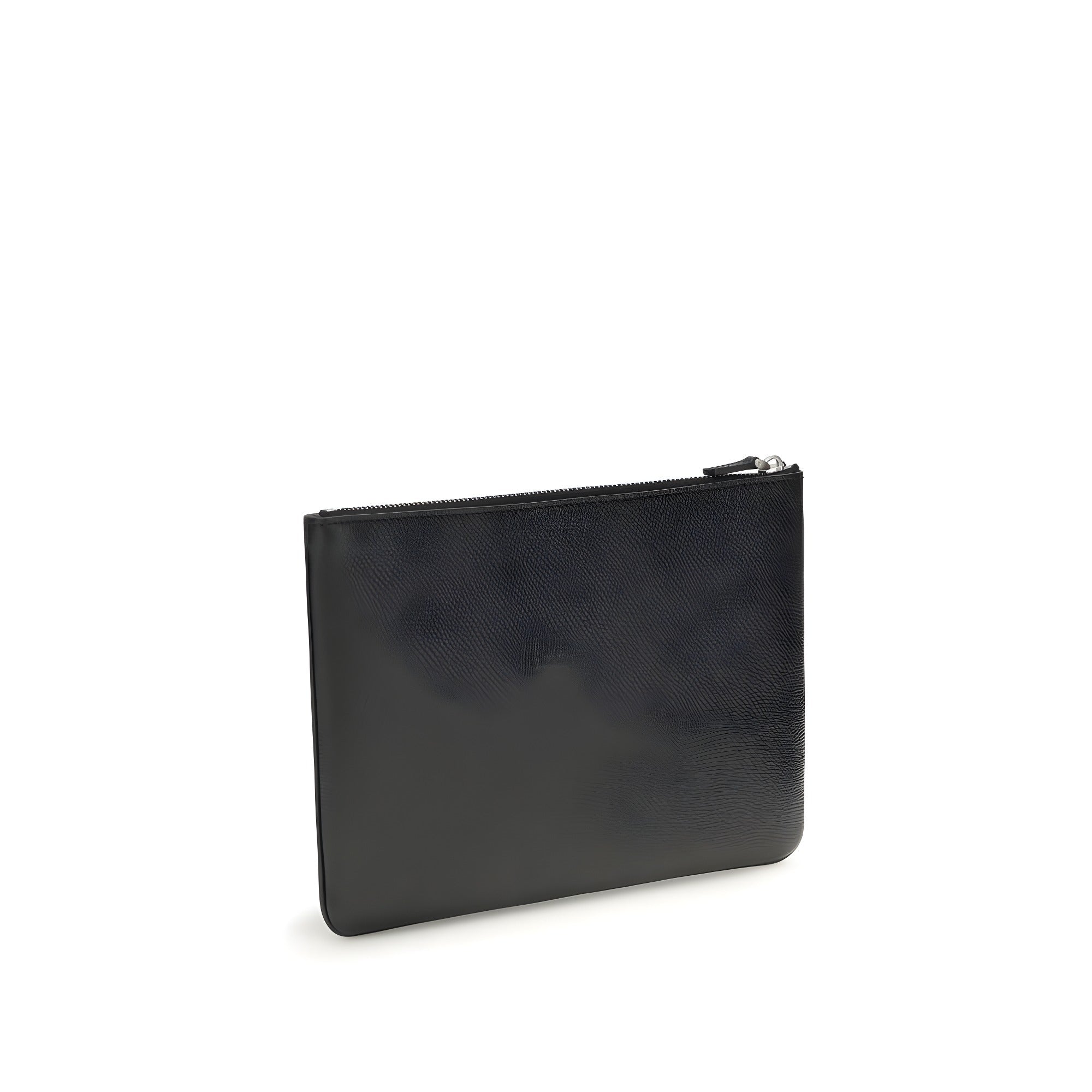 Valentino Garavani Black Calf Leather Bos Taurus Clutch Bag