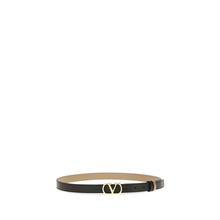 Valentino Garavani Black Reversible VLogo Belt 2cm