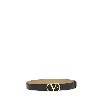 Valentino Garavani Black Reversible VLogo Belt