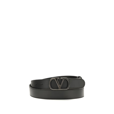 Valentino Garavani Black VLogo Signature Belt