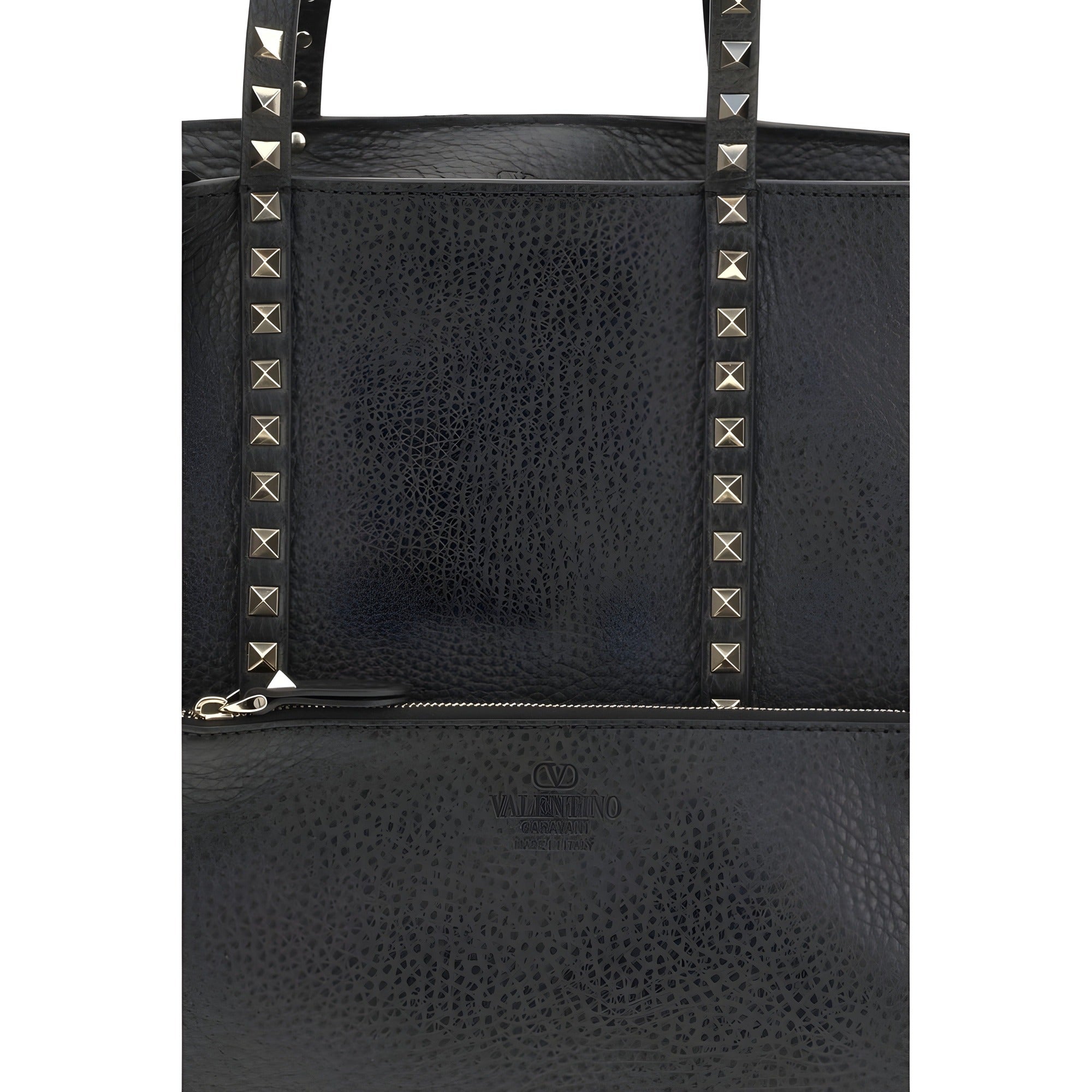 Sac bandoulière Valentino Garavani en cuir de veau noir