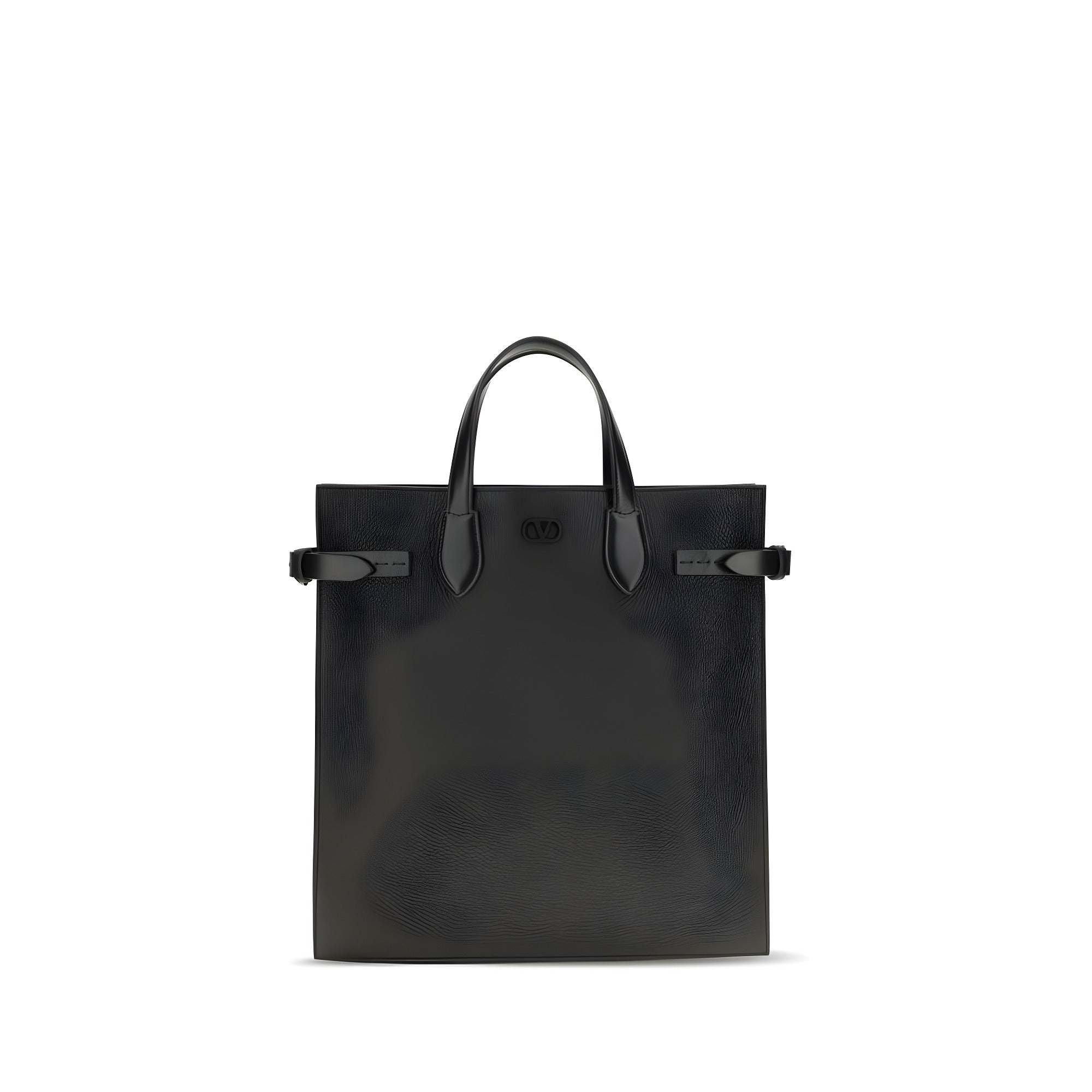 Valentino Garavani Black Calf Leather Shoulder Bag