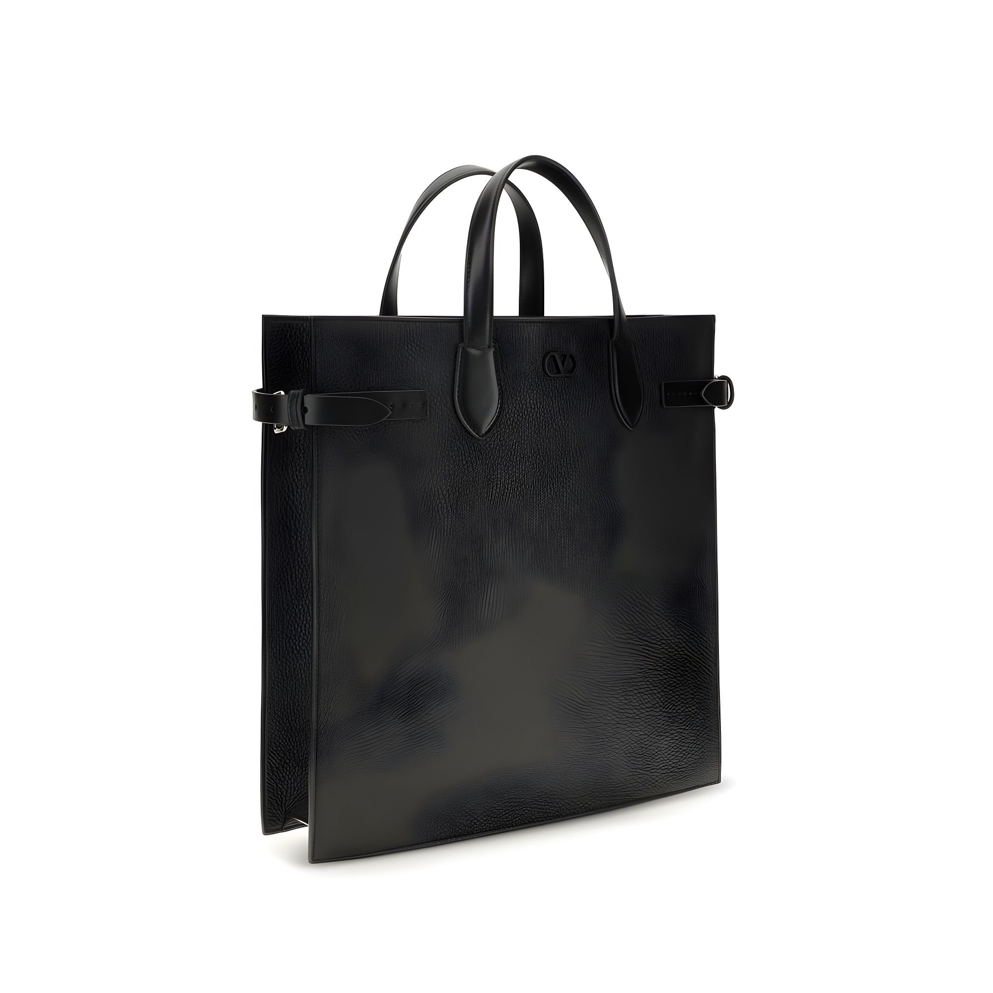 Valentino Garavani Black Calf Leather Shoulder Bag