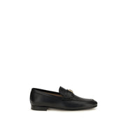 Valentino Garavani Black Calf Leather Slip-On Loafers