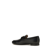 Valentino Garavani Black Calf Leather Slip-On Loafers