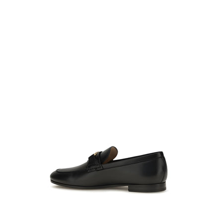 Valentino Garavani Black Calf Leather Slip-On Loafers
