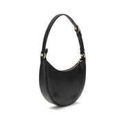 Valentino Garavani Black Calf Leather Shoulder Bag
