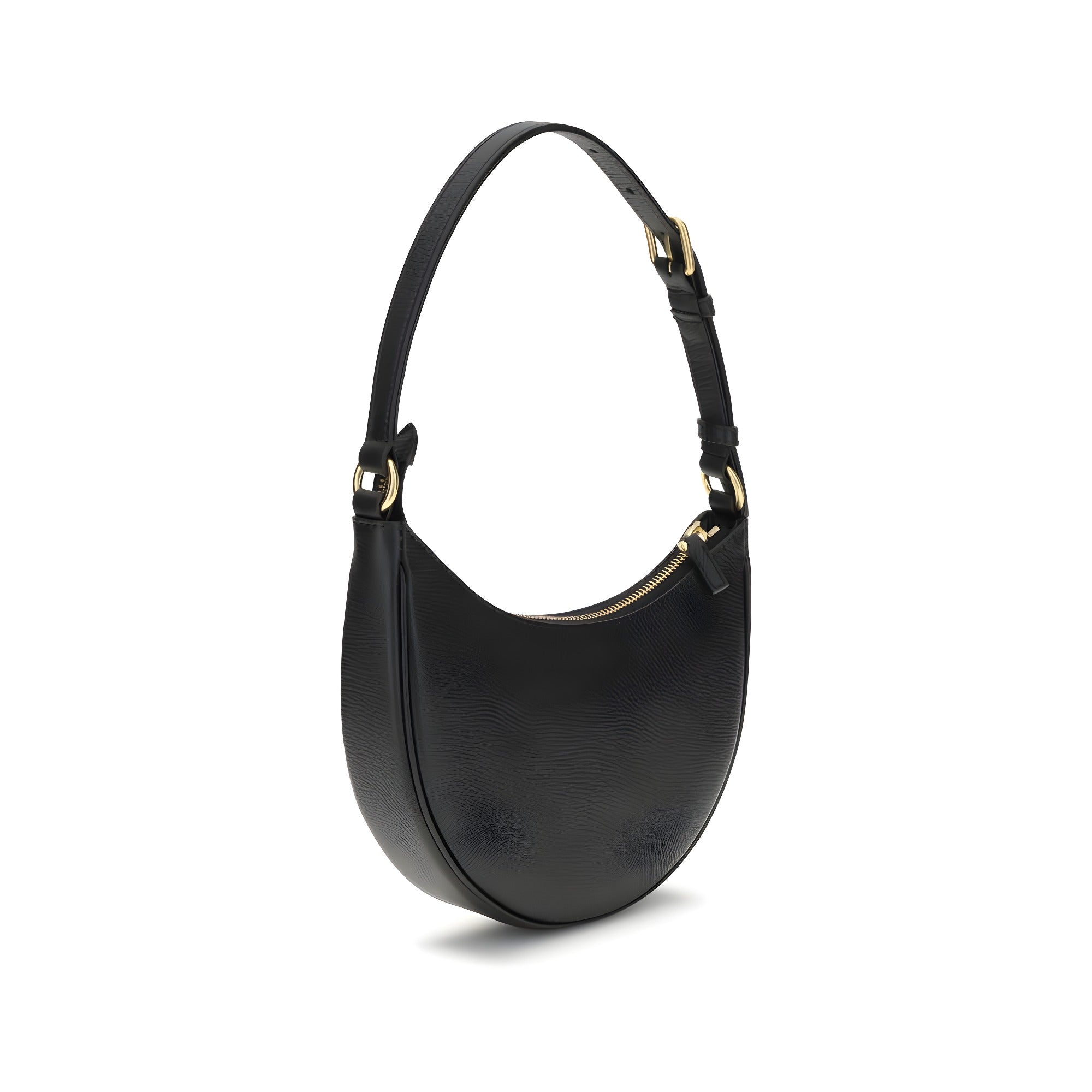 Valentino Garavani Black Calf Leather Shoulder Bag