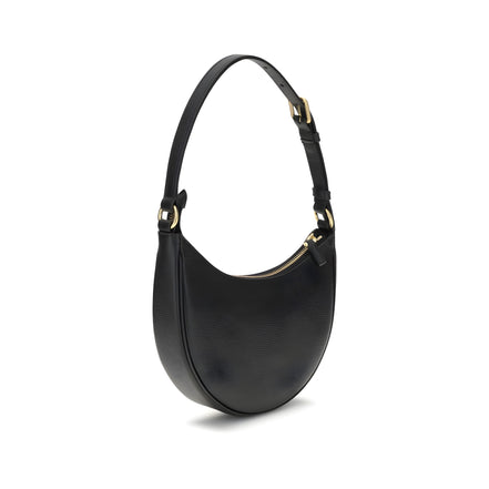 Valentino Garavani Black Calf Leather Shoulder Bag